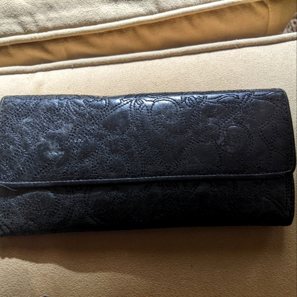Leather Hobo long wallet